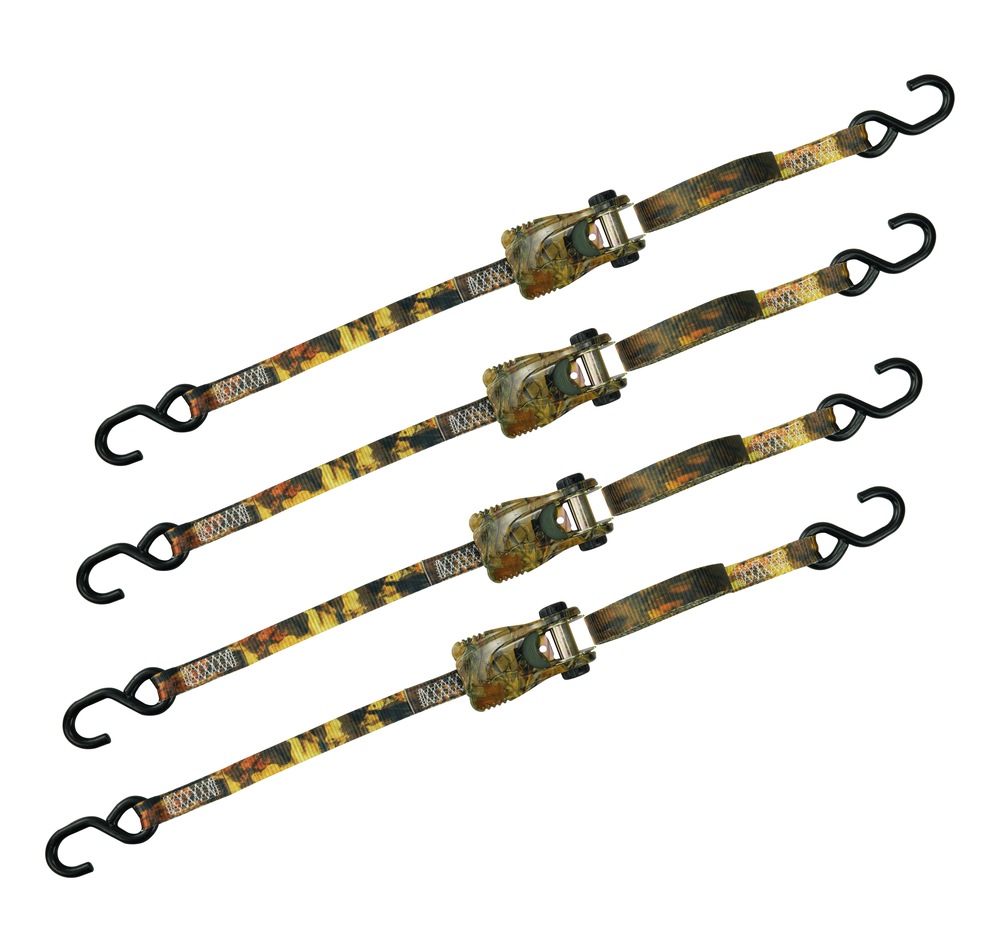 MotoMaster 3,000lb Ratchet Tie Down Straps, 1in x 14ft, 4pk