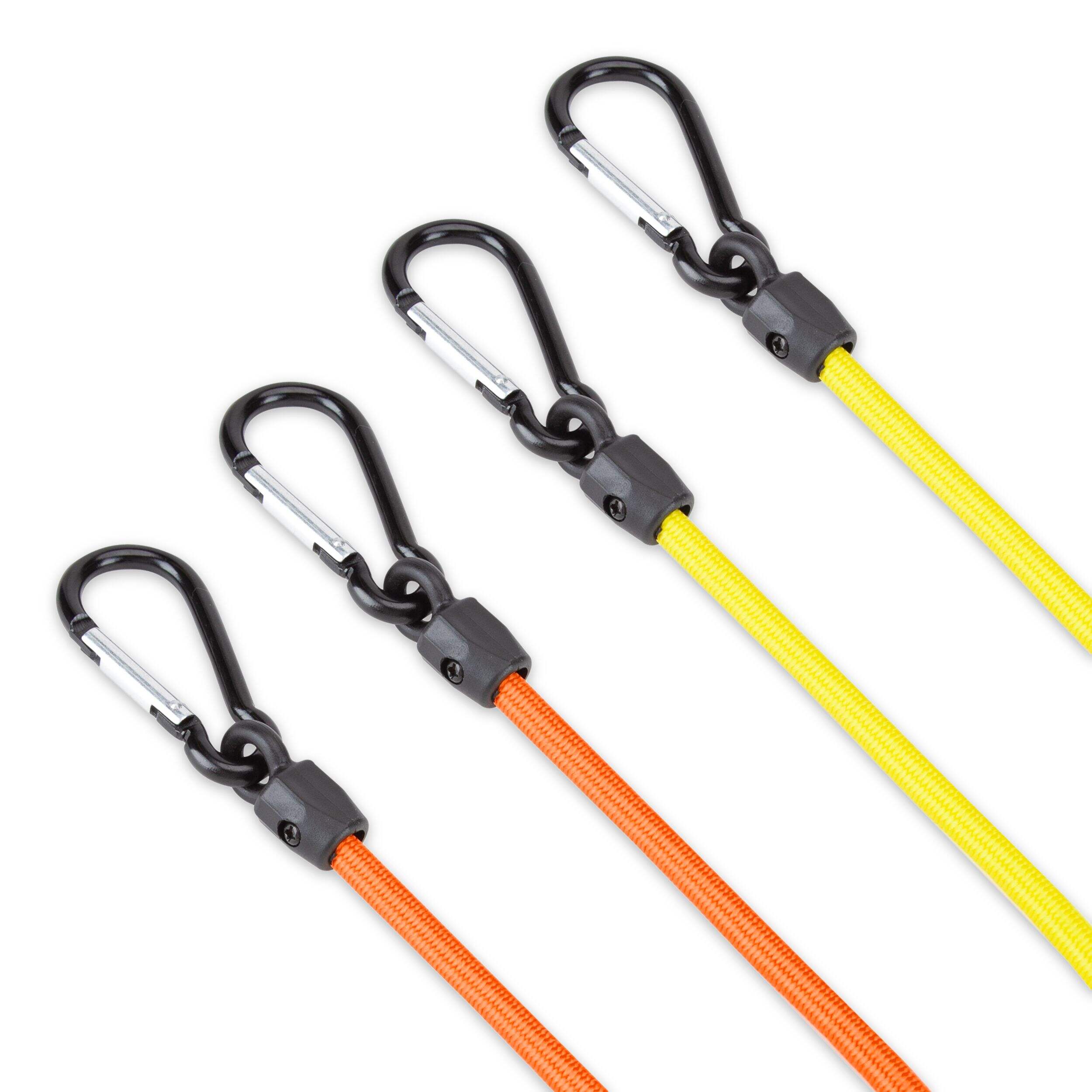 Tendeurs élastiques avec mousqueton Certified, paq. 4 CloseUp