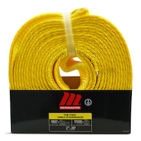 MotoMaster 17,000-lb Tow Strap, with Reinforced Eyes, 2-in x 20-ft Front_Flat