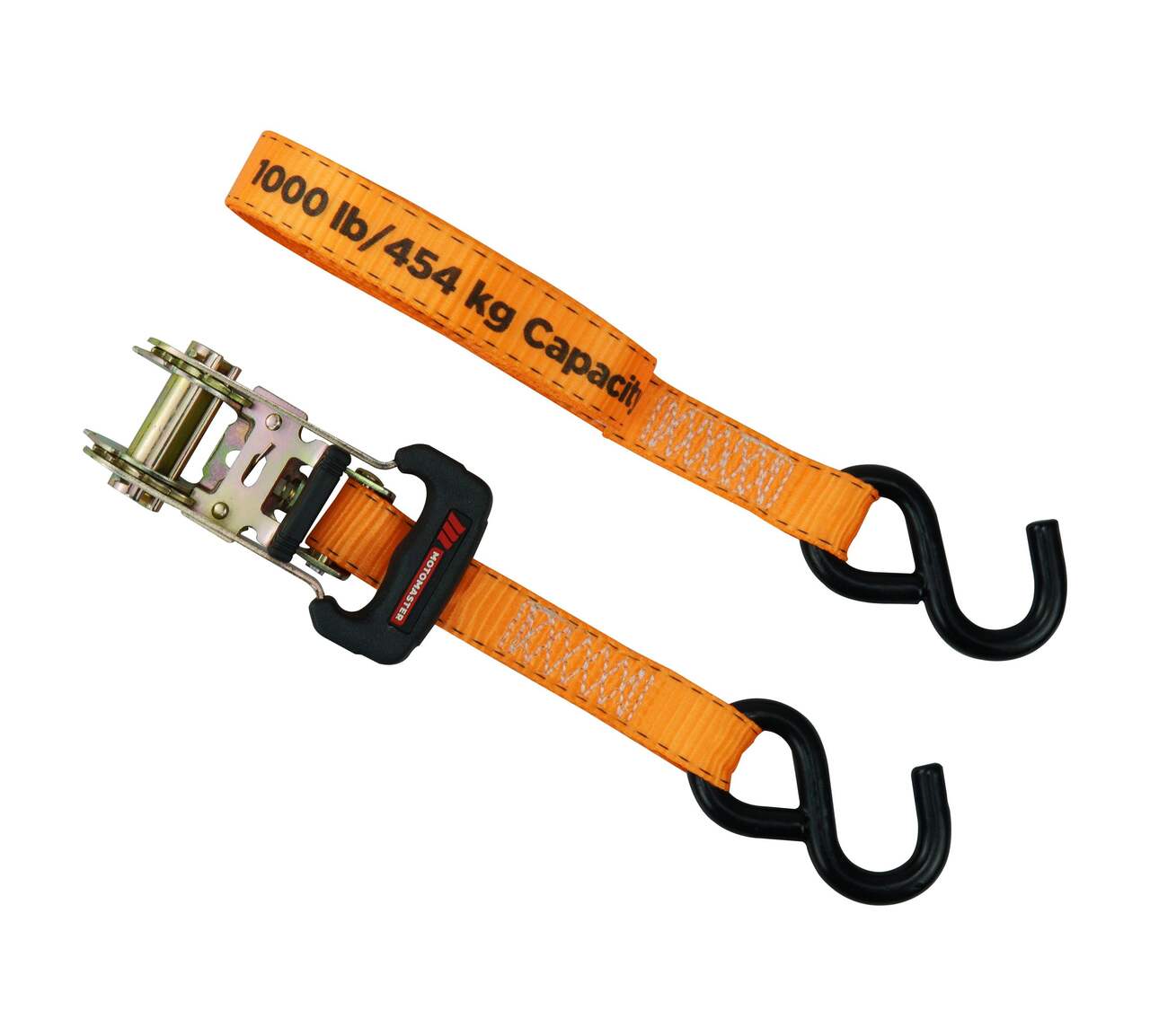 MotoMaster 3,000-lb Ratchet Tie Down Straps, with Power Grip Padded Handles  , 1-in x 10-ft, 4-pk