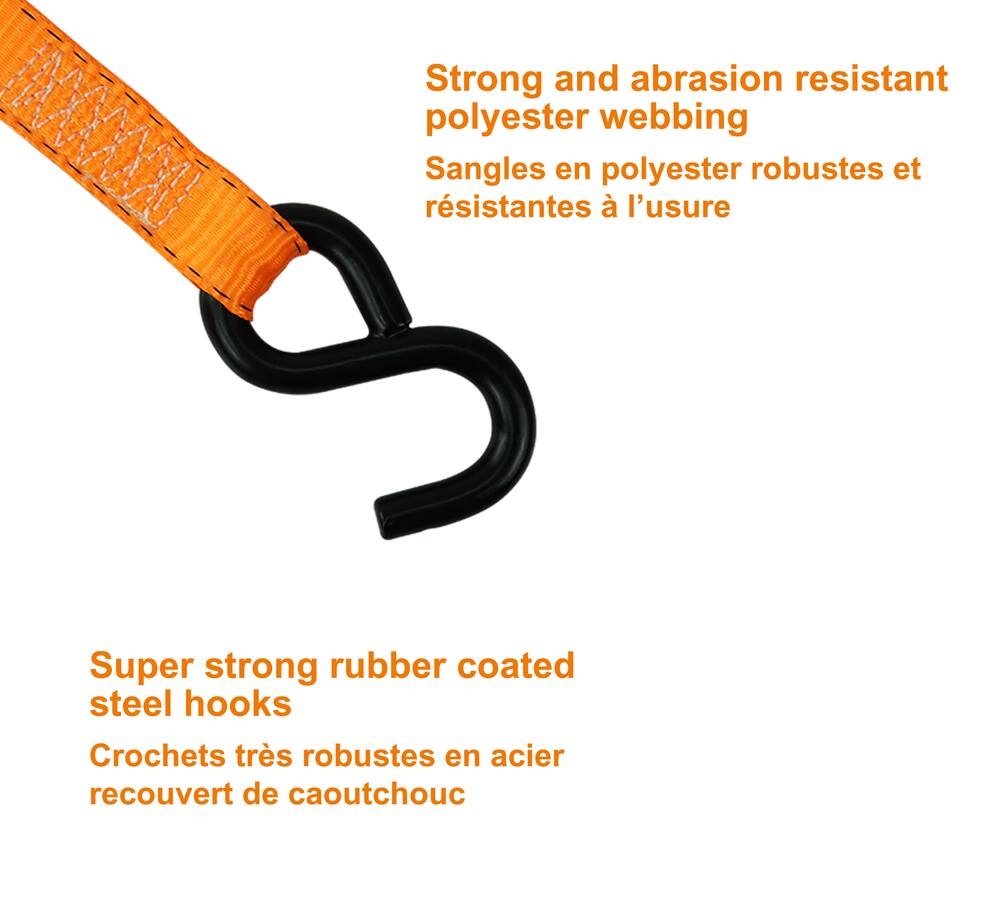 Tie Downs  8 Piece Set 3 Feet Each Cord  Assorted Colors 2 End Hooks 