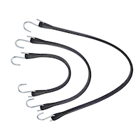 Certified Rubber Bungee Cord Kit, Weather Resistant, Assorted Sizes, 10-pk