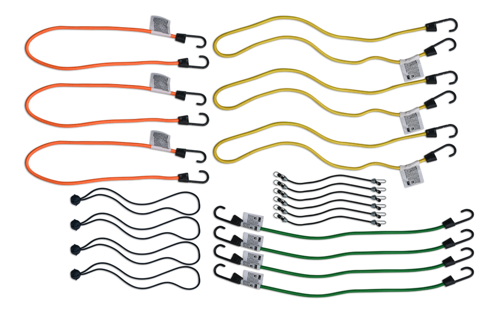 Certified Standard Bungee Cord Kit, Assorted Sizes, 20pk Canadian Tire