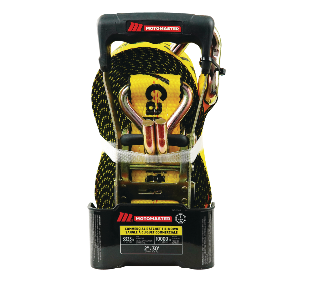 MotoMaster 10,000lb Commercial Ratchet Tie Down Straps, with Ultra