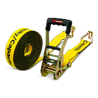 MotoMaster 10,000-lb Commercial Ratchet Tie Down Straps, with Ultra Padded Handles, 2-in x 30-ft Front_Three_Fourths_Angled_Left