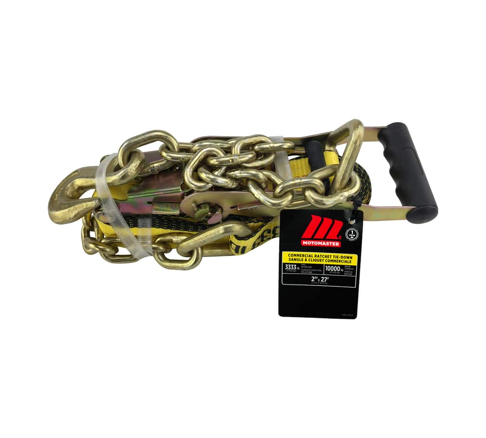 MotoMaster 10,000-lb Commercial Ratchet Tie Down Strap, with 18-in