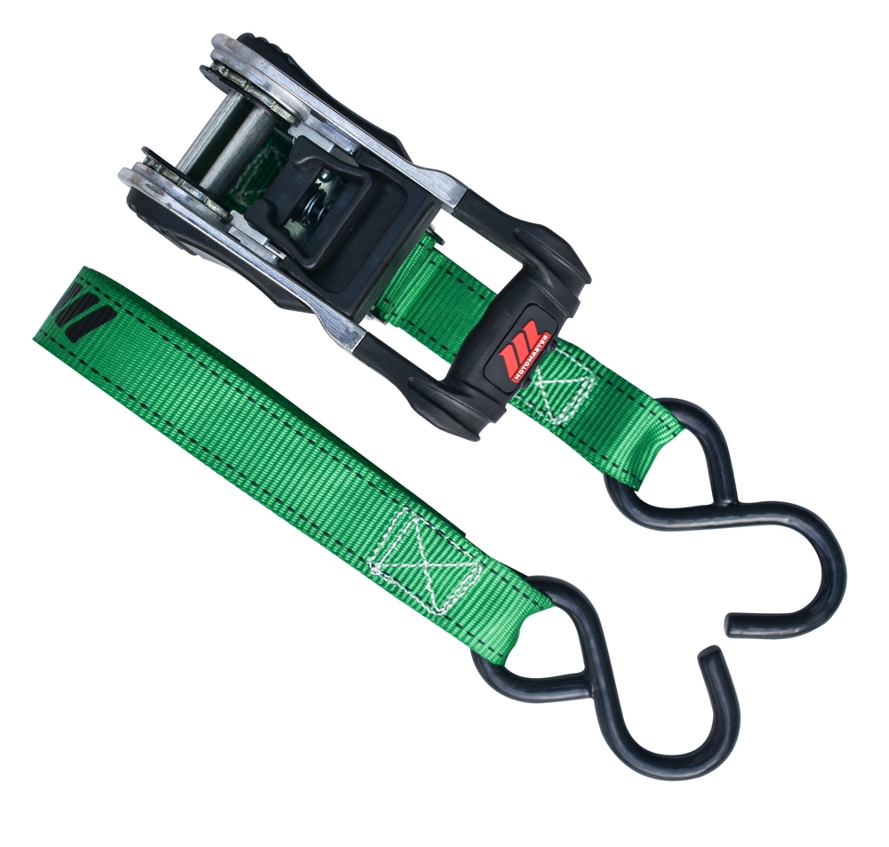 MotoMaster 1,500lb Ratchet Tie Down Straps, with Padded Handle, 1in x