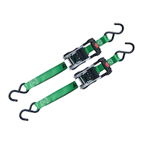 MotoMaster 1,500-lb  Ratchet Tie Down Straps, with Padded Handle, 1-in x 10-ft, 2-pk Front_Angled_Left