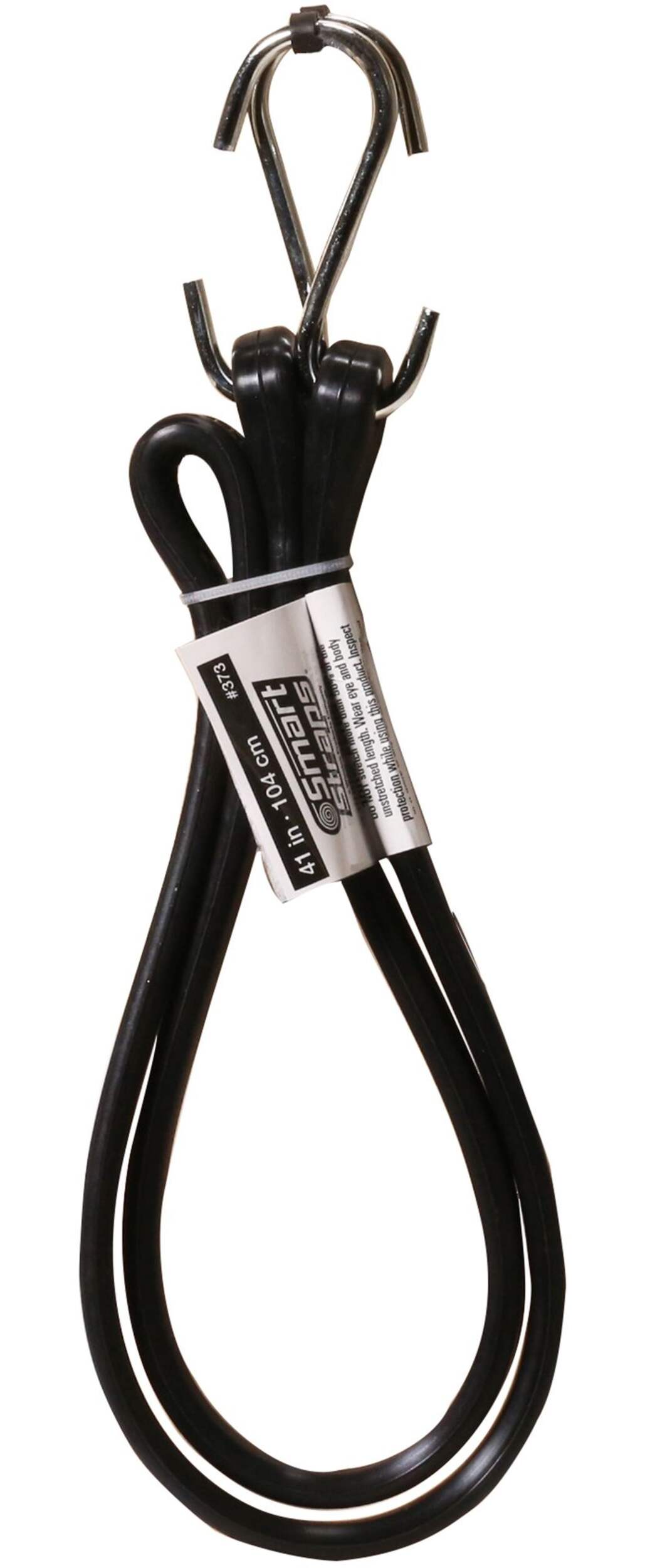 Certified Rubber Bungee Cord, with S-Hook, 41-in Front_Flat