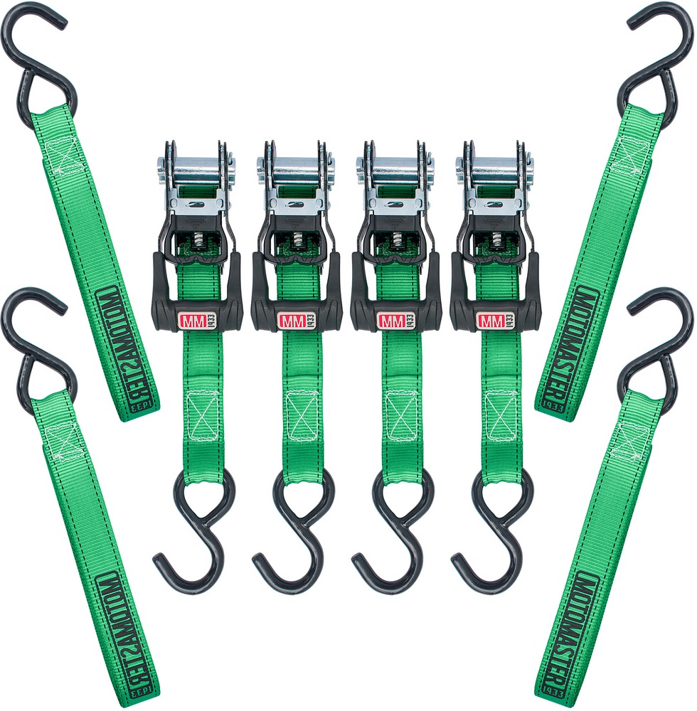 MotoMaster 1,500lb Ratchet Tie Down Straps, with Padded Handle, 1in x