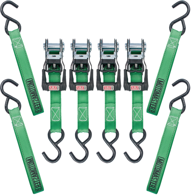 MotoMaster 1,500lb Ratchet Tie Down Straps, with Padded Handle, 1in x