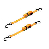 MotoMaster 3,000-lb Heavy-Duty Sliding Ratchet Tie Down Straps, 1.25-in x 8-ft, 2-pk Front_Angled_Left