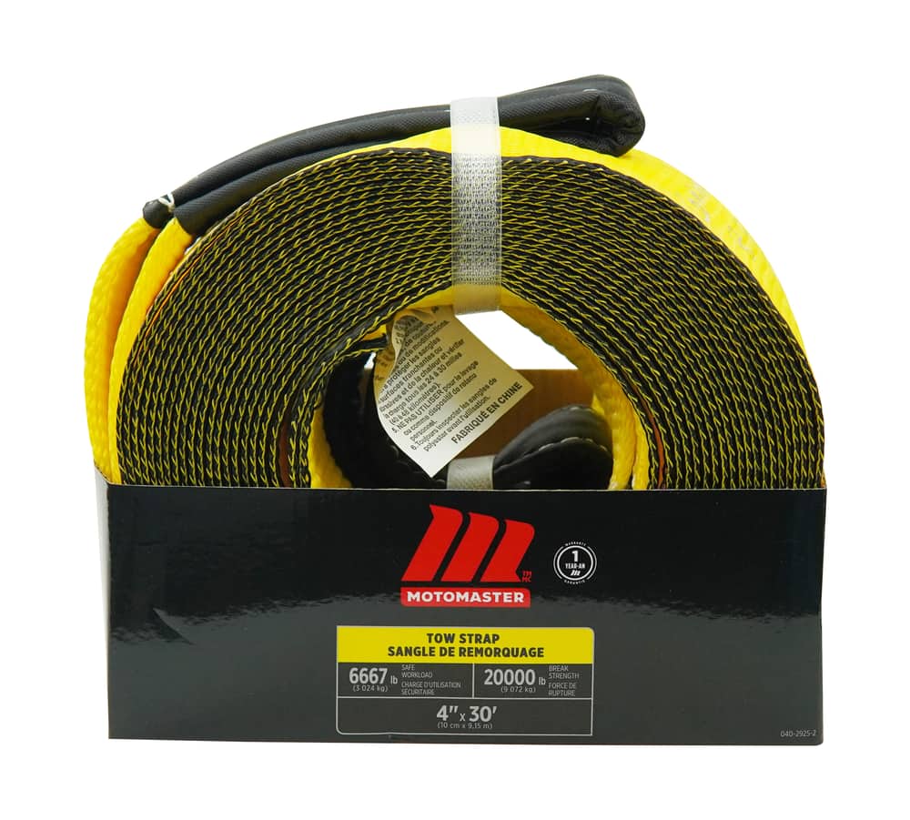 MotoMaster 20,000-lb Tow Strap, 4-in x 30-ft