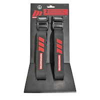 MotoMaster Rubber Padded Cam Buckle Tie Down Straps, 2-pk Front_Flat