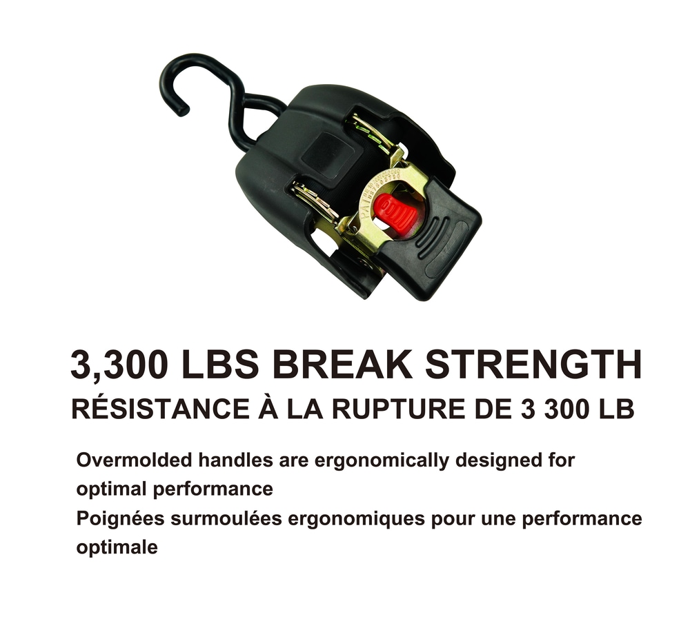 MotoMaster 3,300lb Retractable Transom Tie Down Strap, 2in x 43ft, 2