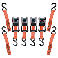 MotoMaster 3,000-lb Heavy Duty Ratchet Tie Down, with Padded D-Handle, 1.25-in x 14-ft, 4-pk Composite_or_Mixed