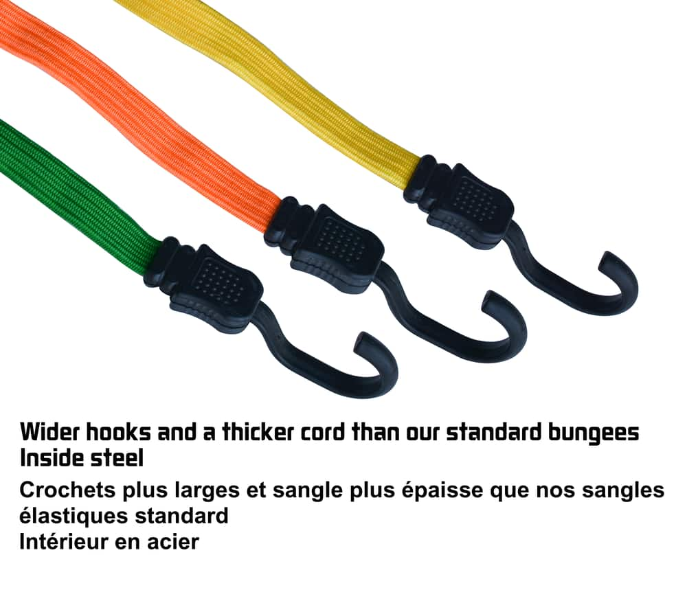 Certified Flat Strap Bungee Cord Kit, For Light Duty Use, Assorted ...