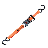 MotoMaster 3,000-lb Heavy Duty Ratchet Tie Down Strap, Non-Padded, 1-in x 14-ft Front_Angled_Left