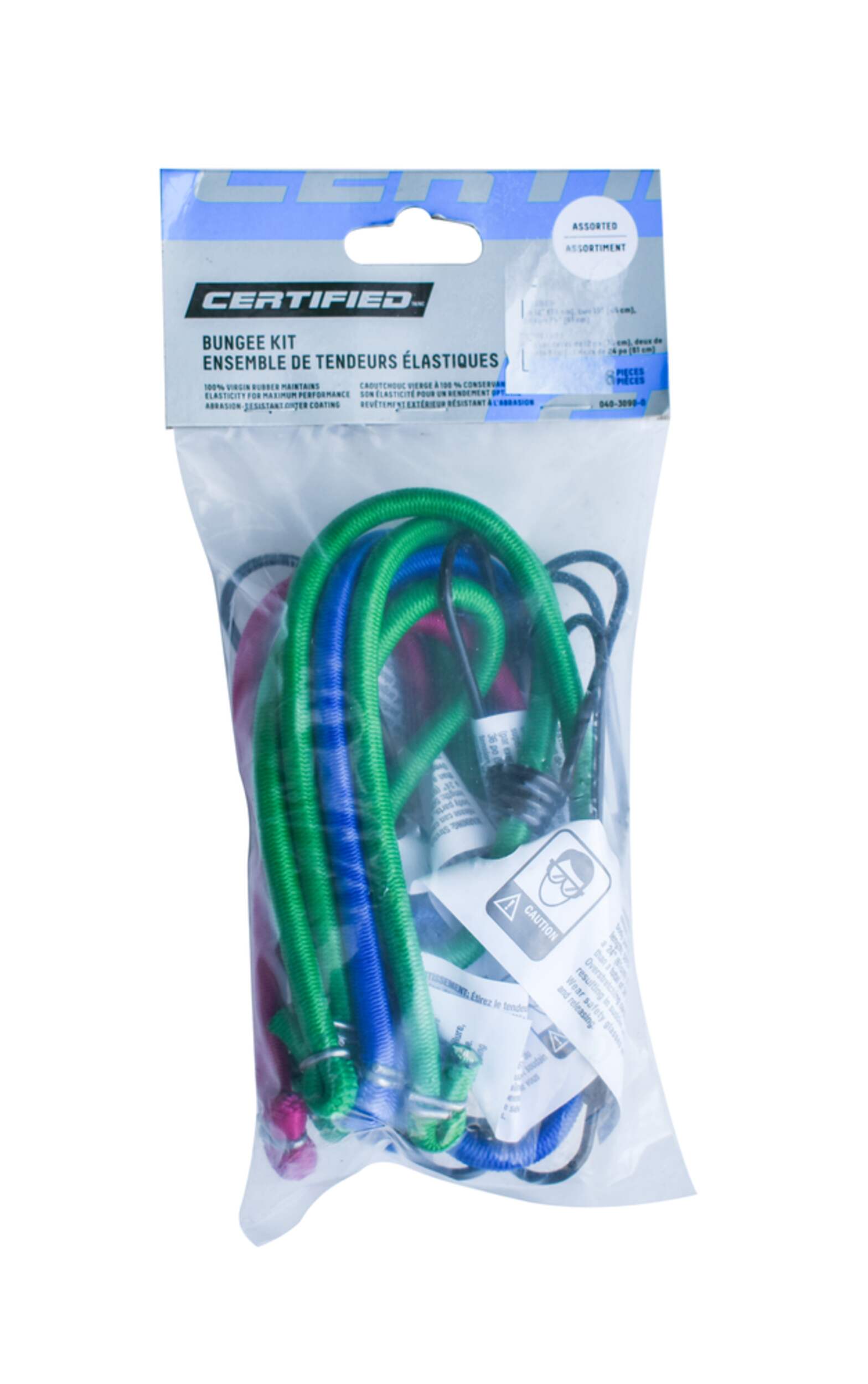Certified Standard Bungee Cord Kit, Assorted Sizes, 6pk Canadian Tire
