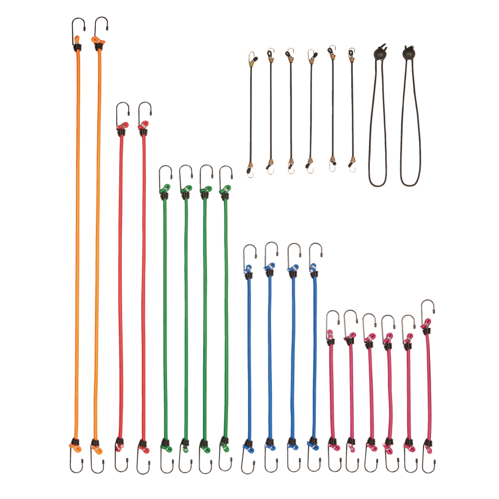 Certified Standard Bungee Cord Kit, Assorted Sizes, 26pk Canadian Tire