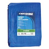 Certified Standard Polyethylene Tarpaulin, Waterproof, 20-ft x 40-ft Front_Angled_Right