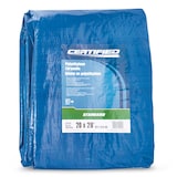 Certified Standard Polyethylene Tarpaulin, Waterproof, 20-ft x 28-ft Front_Flat