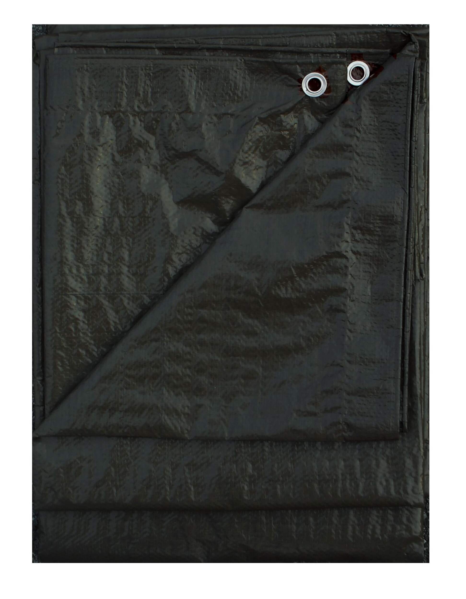 Certified Standard Duty Black Poly Tarp, Waterproof, 10-ft x 12-ft Composite_or_Mixed
