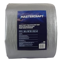 Mastercraft Premium Heavy Duty  Tarp, Poly, Waterproof, 20-ft x 40-ft Front_Flat