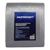 Bâche robuste de qualité supérieure Mastercraft, poly, étanche, 12 x 16 pi Front_Flat