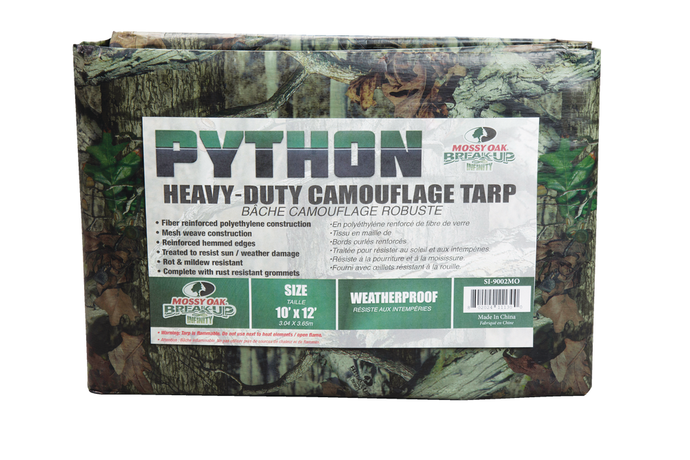Python Mossy Oak® Camo Poly Tarp, Heavy Duty & Weatherproof, 10-ft x 12 ...