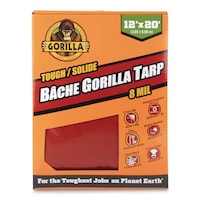 Gorilla Premium Tough 3-Layer Heavy-Duty Tarp, 8-mm, 12-ft x 20-ft Front_Flat