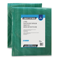 Certified Value Tarp, Waterproof, 9-ft x 12-ft, 2-pk Composite_or_Mixed