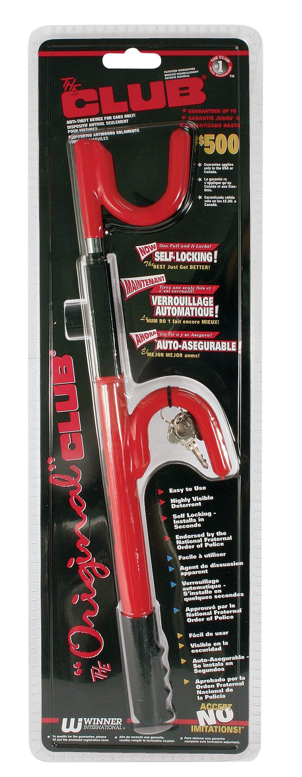 Verrou de volant The Club 1000C Front_Flat