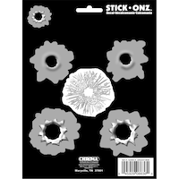 Décalcomanie en vinyle, trous de balle Front_Flat