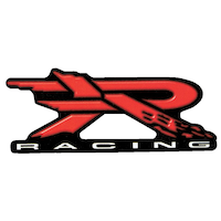 Décalcomanie R-Racing, 6 x 8 po, rouge Front_Flat
