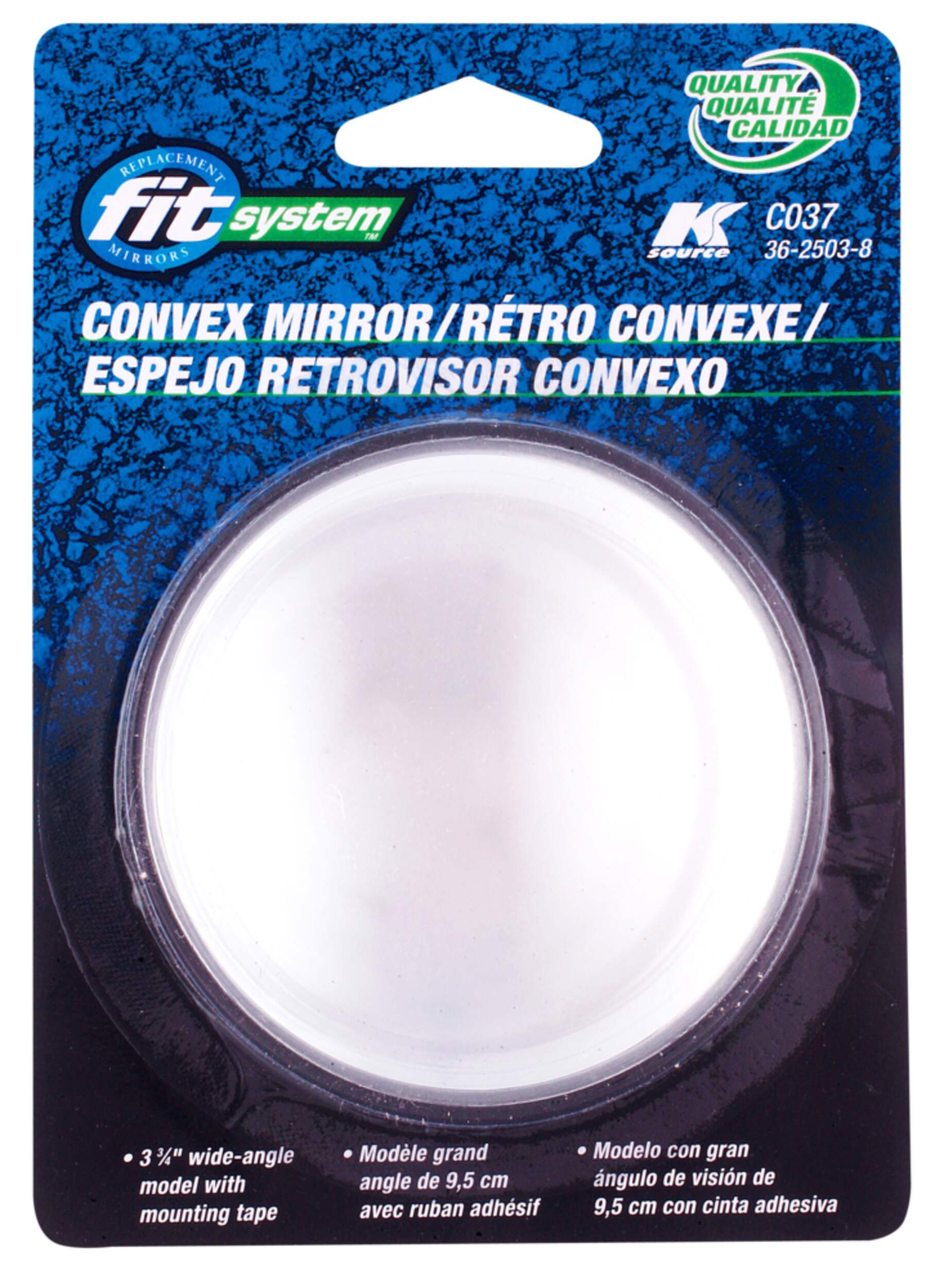 K Source Round Blind Spot Mirrors, 3-3/4-in, 2-pk Front_Flat