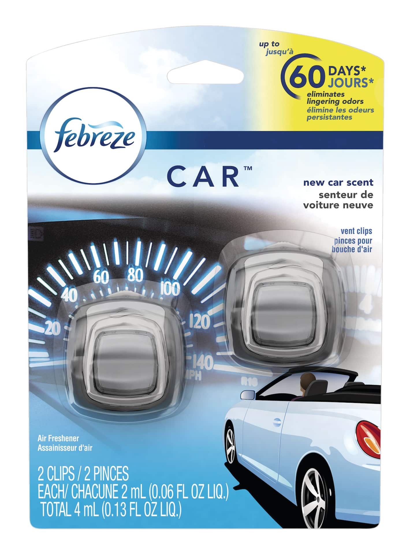 Febreze Auto New Car Scent Air Freshener Car Vent Clip, 2 pk - City Market