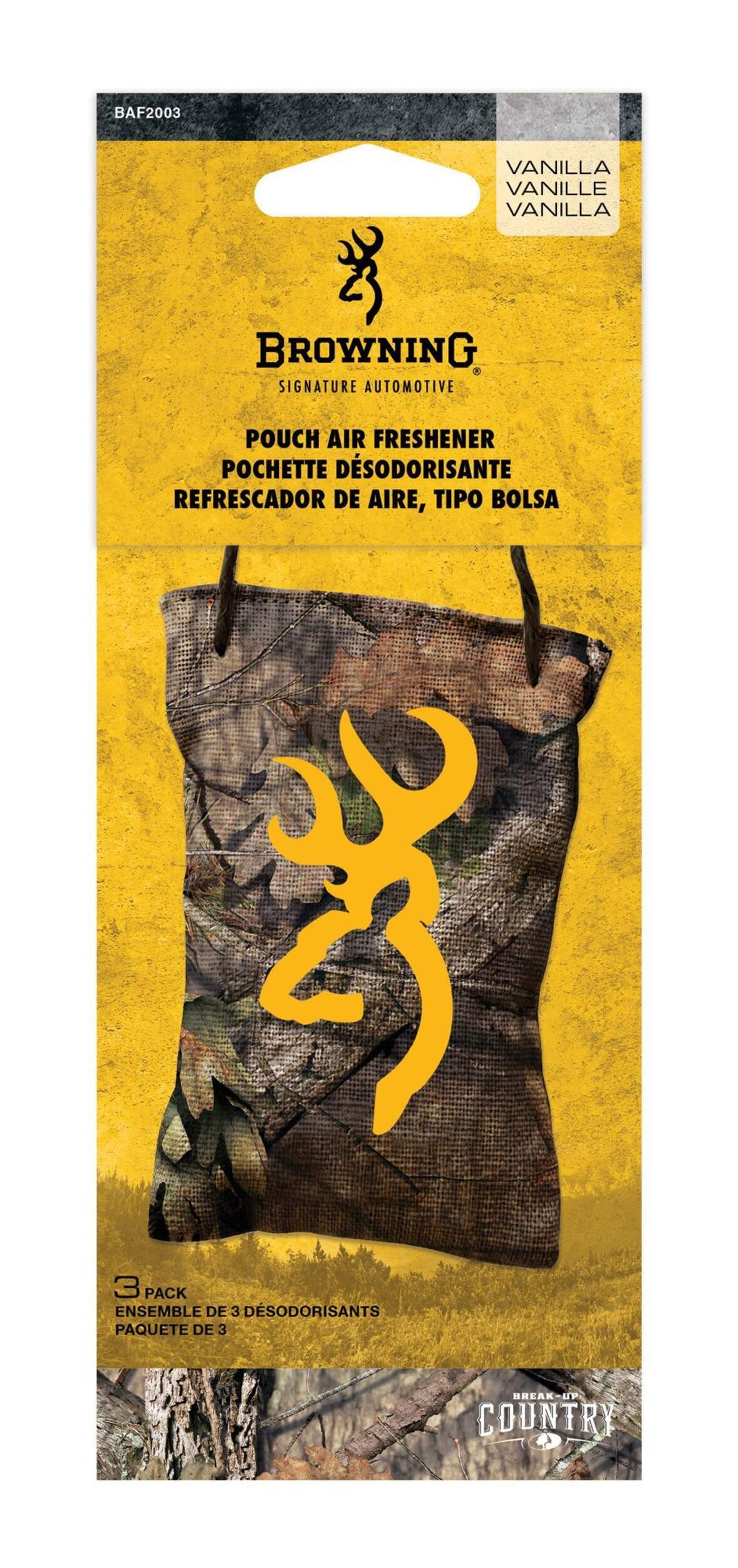 Browning Air Freshener, 1-pouch Front_Flat