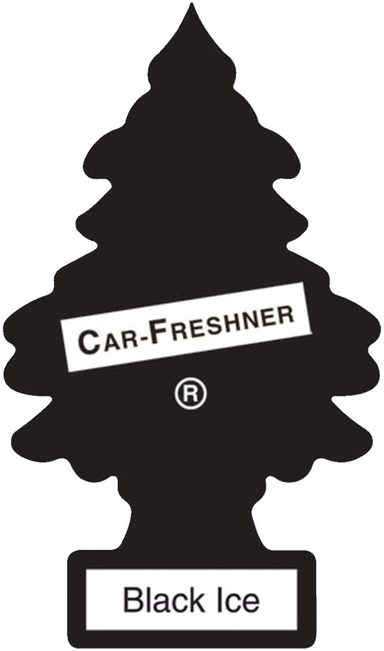 Little Trees Hanging Air Freshener, Black Ice, 6-pk Front_Flat