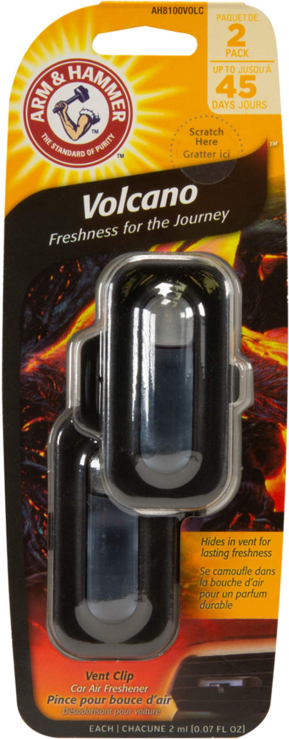 Arm & Hammer Air Freshener Vent Clip Surface, Volcano Canadian Tire