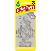 Little Trees Hanging Air Freshener, Cable Knit, 3-pk Front_Flat