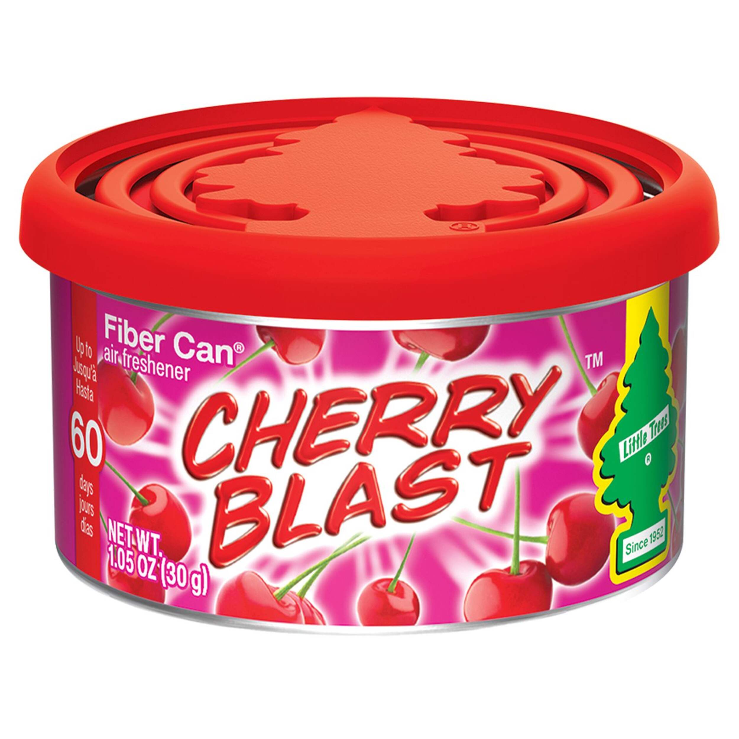 Little Trees Fiber Can Auto Air Freshener, Cherry Blast Front_Elevated