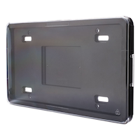 Chrome Vault License Plate Frame with Clear Shield