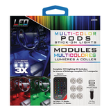 Multi-Colour LED Vehicle Pod Lights with Remote Front_Flat
