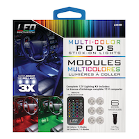 Multi-Colour LED Vehicle Pod Lights with Remote