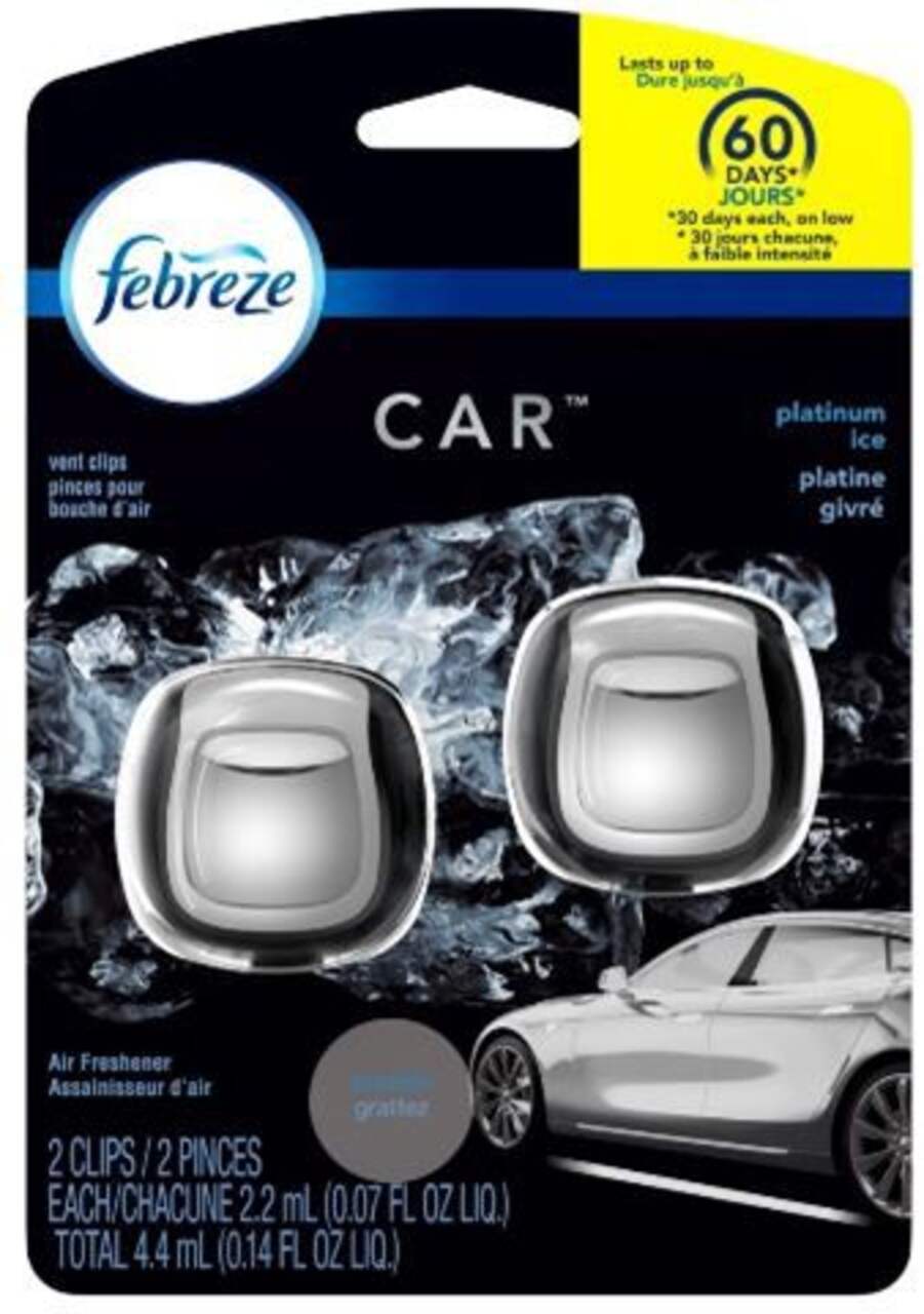 Febreze Car Air Freshener Vent Clip Platinum Ice Rwanda