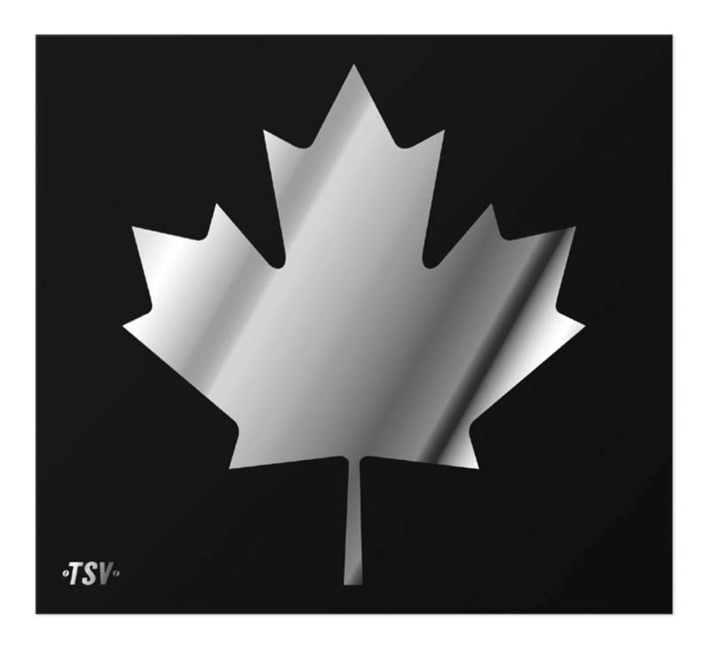 Maple Leaf Chrome Decal Canadian Tire
