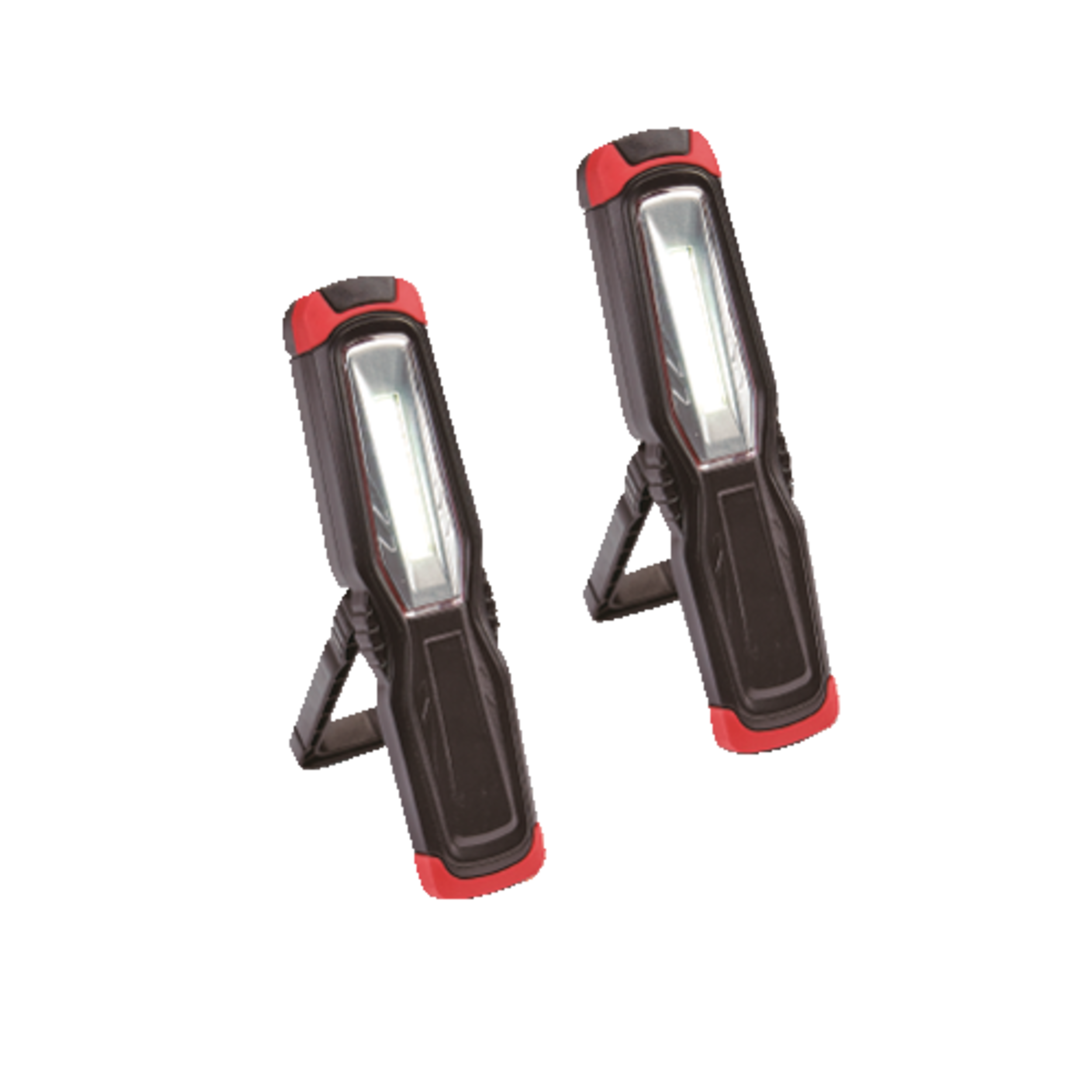 MotoMaster 200 Lumen Rechargeable COB Worklight with Adjustable Stand, 2-pk Front_Angled_Left