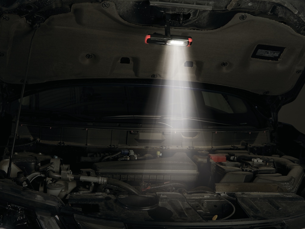 MotoMaster 200 Lumen Rechargeable COB Worklight with Adjustable Stand