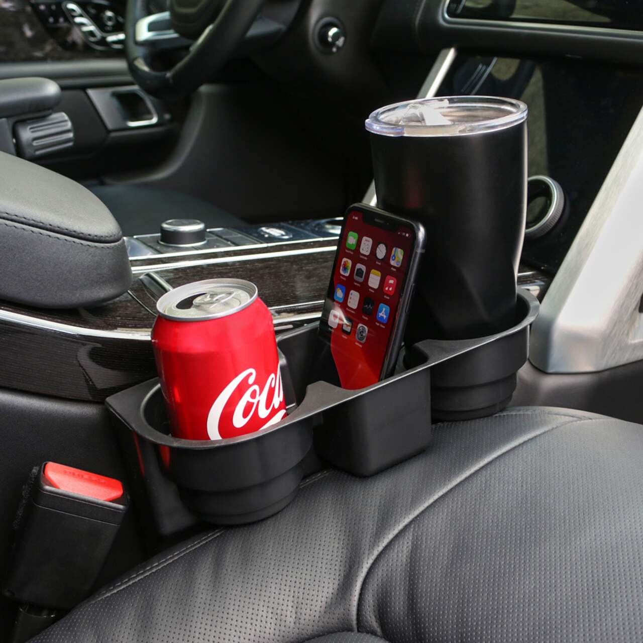 Wedgie Auto Cup Holder with Cell Phone Pocket